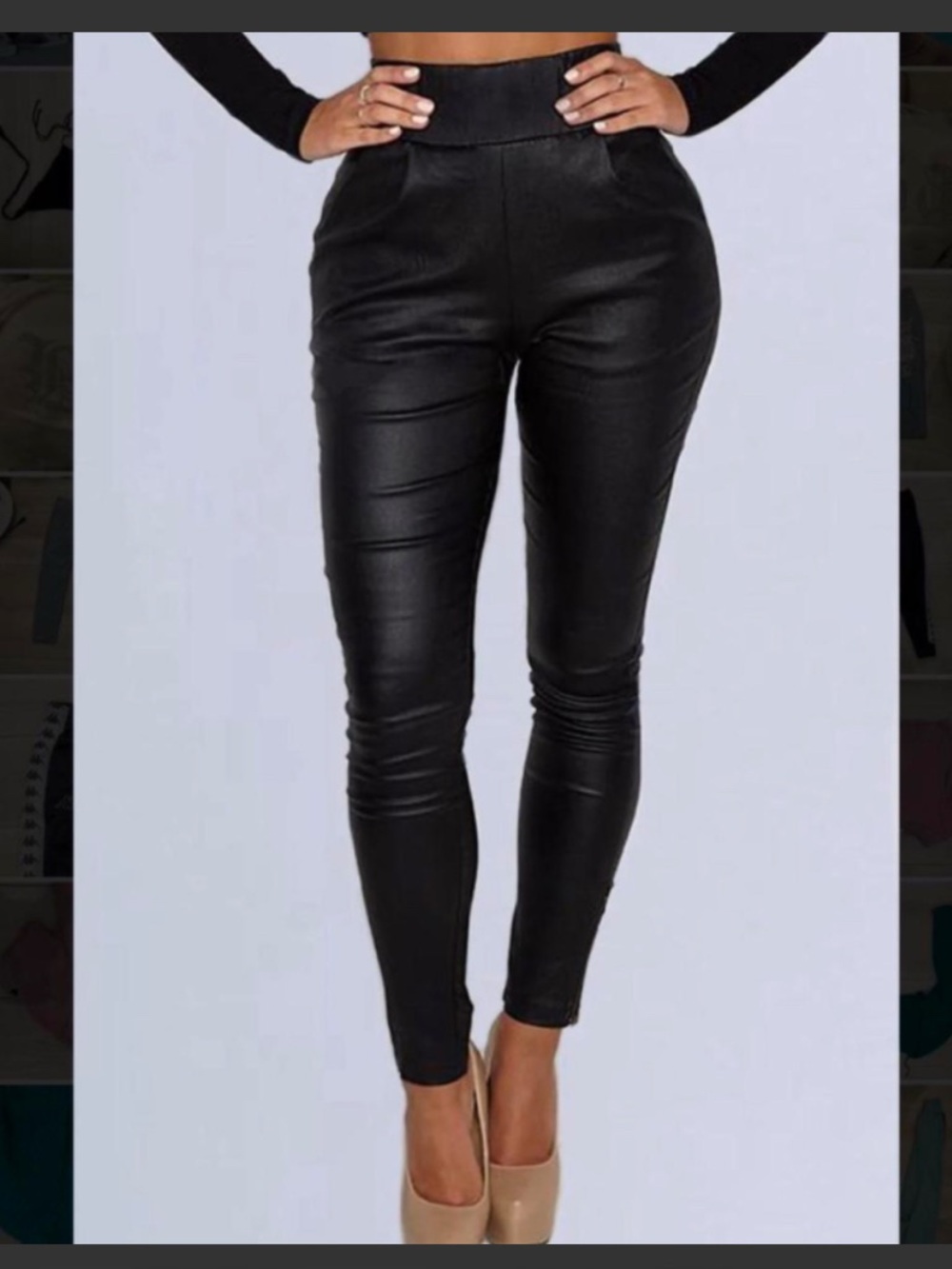 BABYBOO size M Leather Leggings - Picture 3 of 11